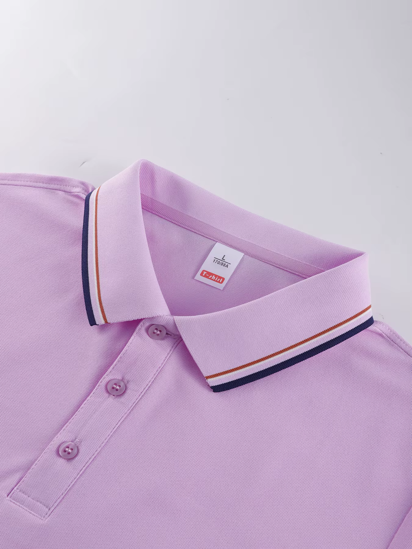 Polo à rayures de couleur unie pour femmes