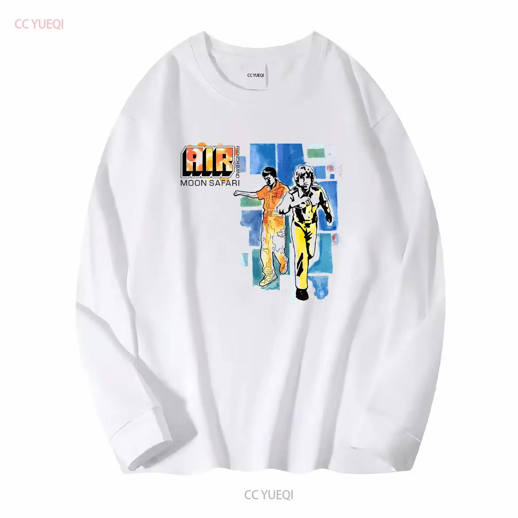 AIR BAND Moon Safari T Shirt Full Size S 5XL SN204 manches longues ou courtes vintage Graphique délavé Confortable Élégant Polyvalent