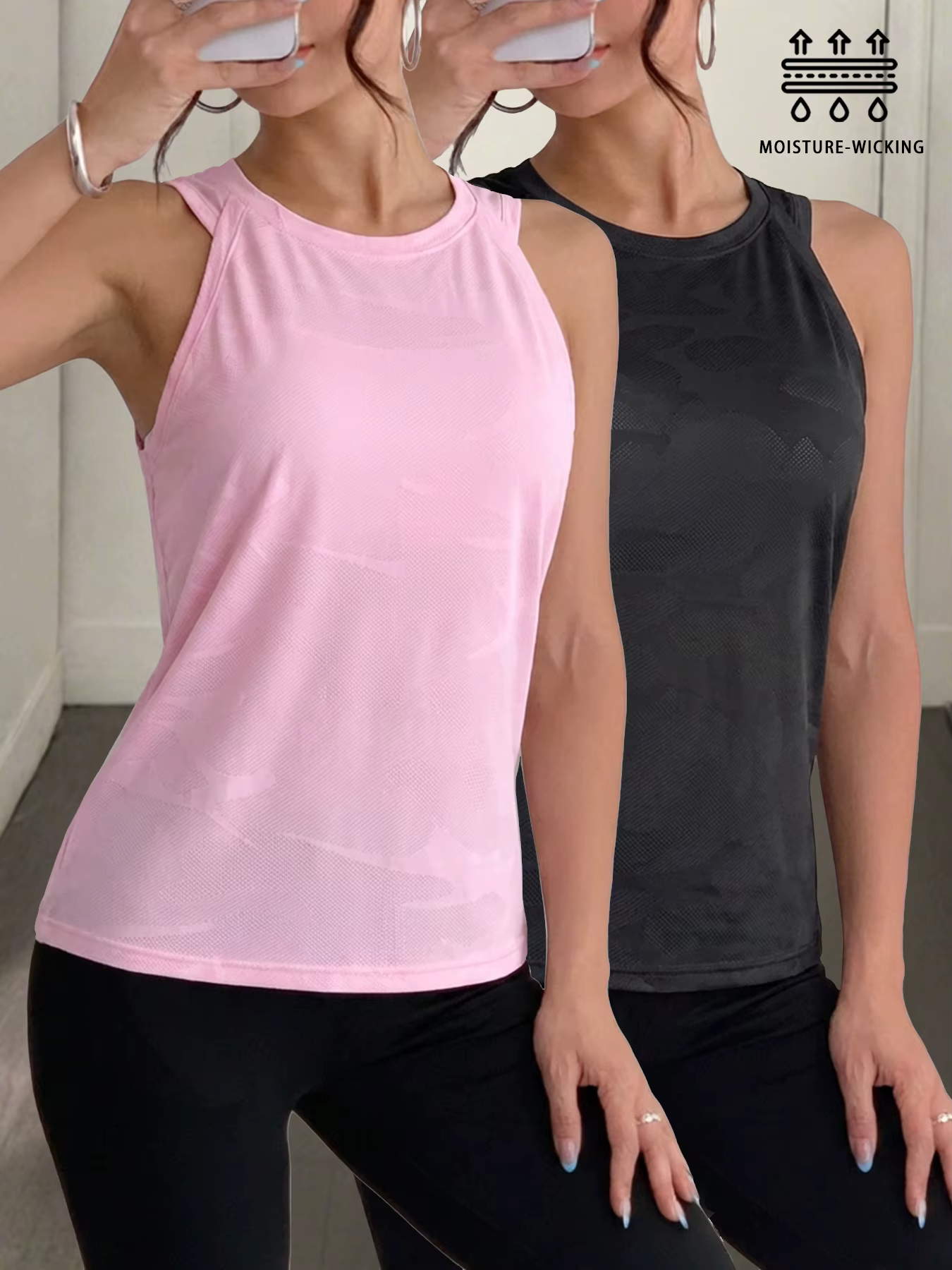 Lot de 2 débardeurs de sport super doux pour femmes