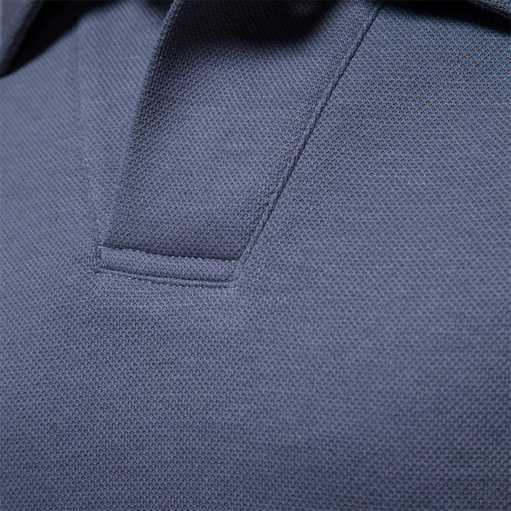 AIOPESON Polo brodé pour hommes mode cou col rabattu