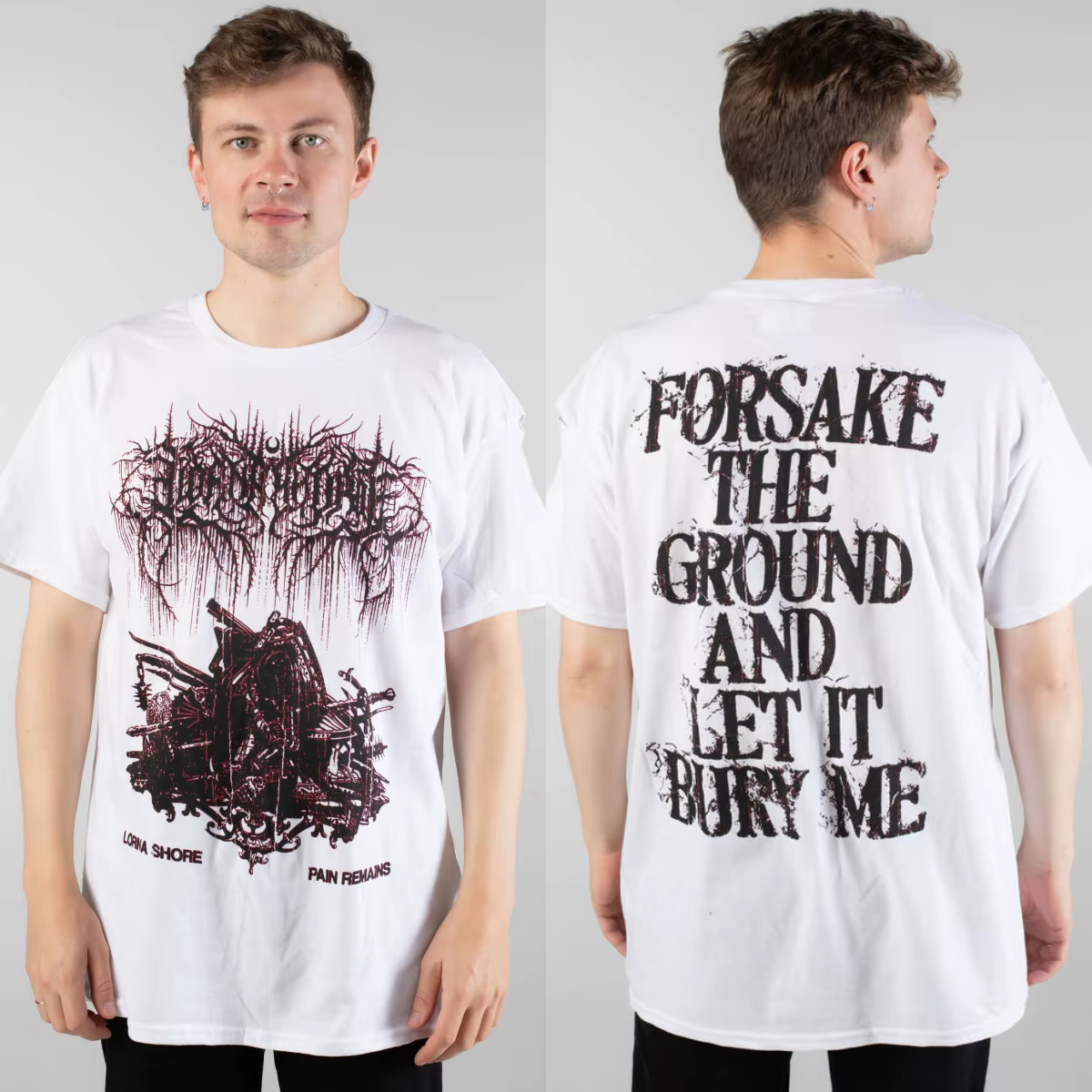 T-shirt en coton graphique rétro Lorna Shore