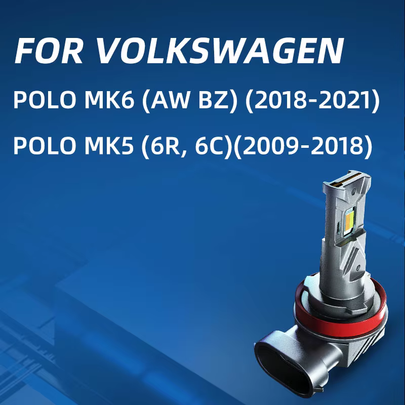 Ampoules antibrouillard avant LED pour voiture, 2 pièces, double couleur, pour Volkswagen VW Polo MK5/6 6R 6C AW BZ 2011 2012 2013 2015 2019