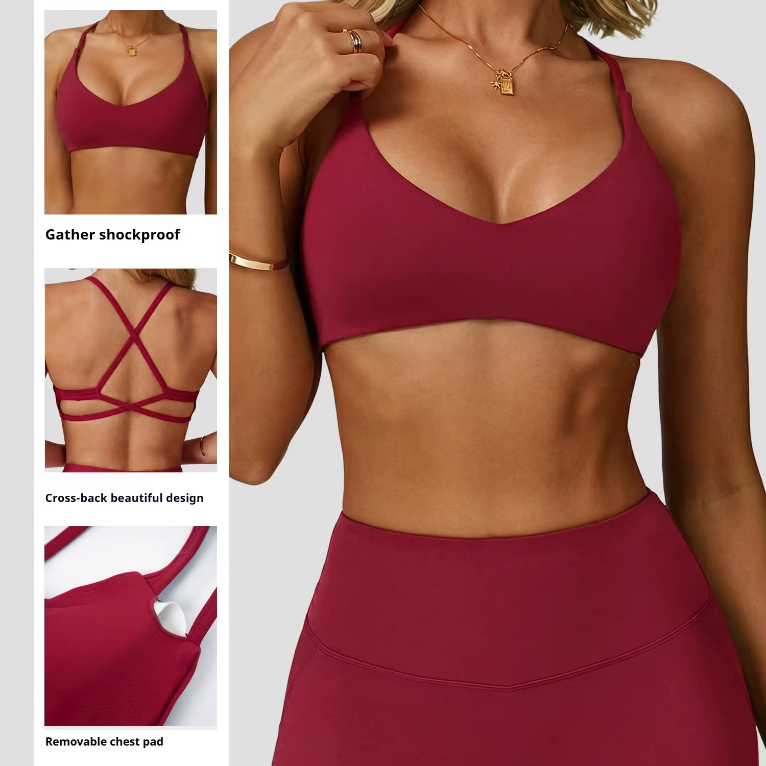 Soutien-gorge de sport à maintien élevé pour femme