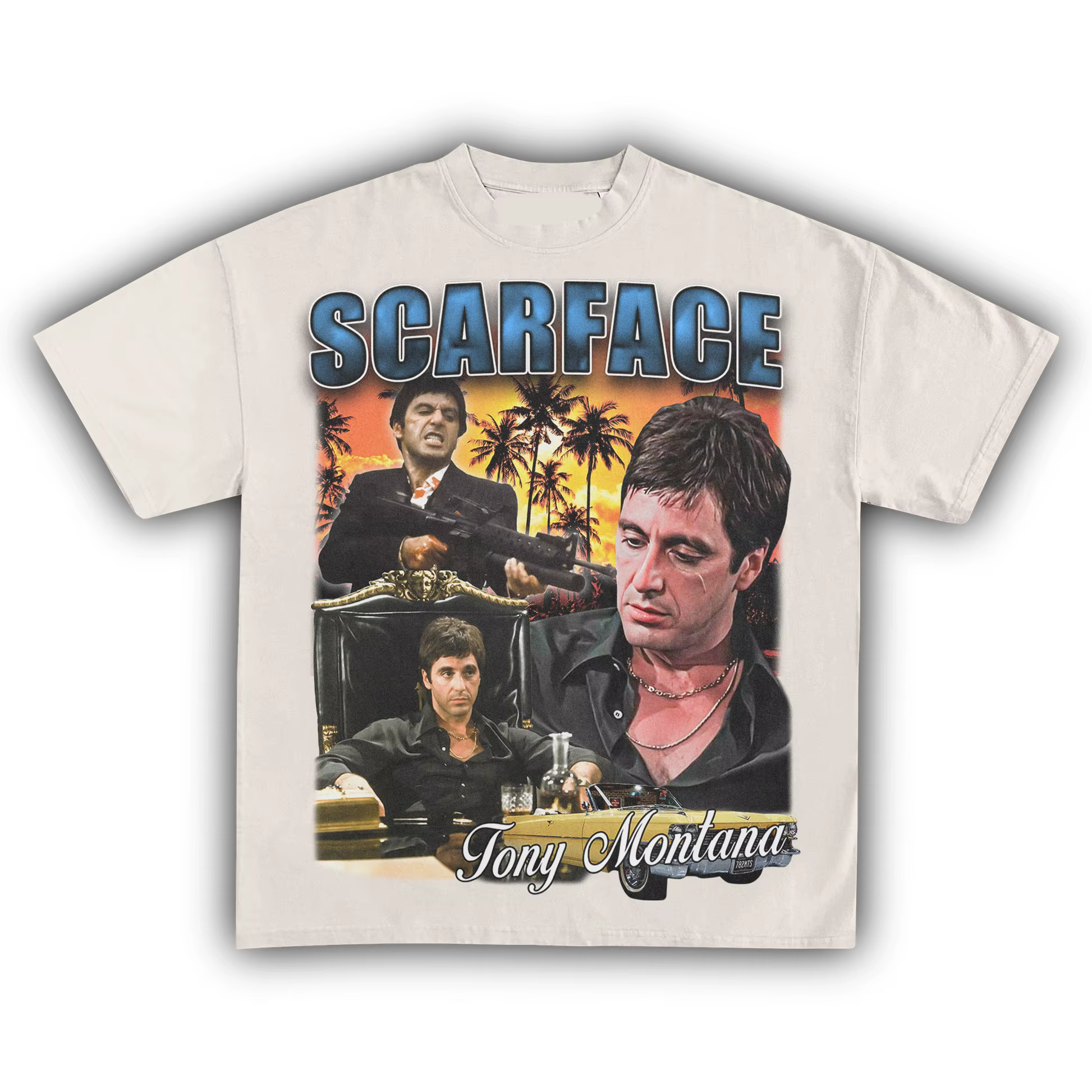 T-shirt Scarface Tony Montana rétro années 80 pour hommes et femmes