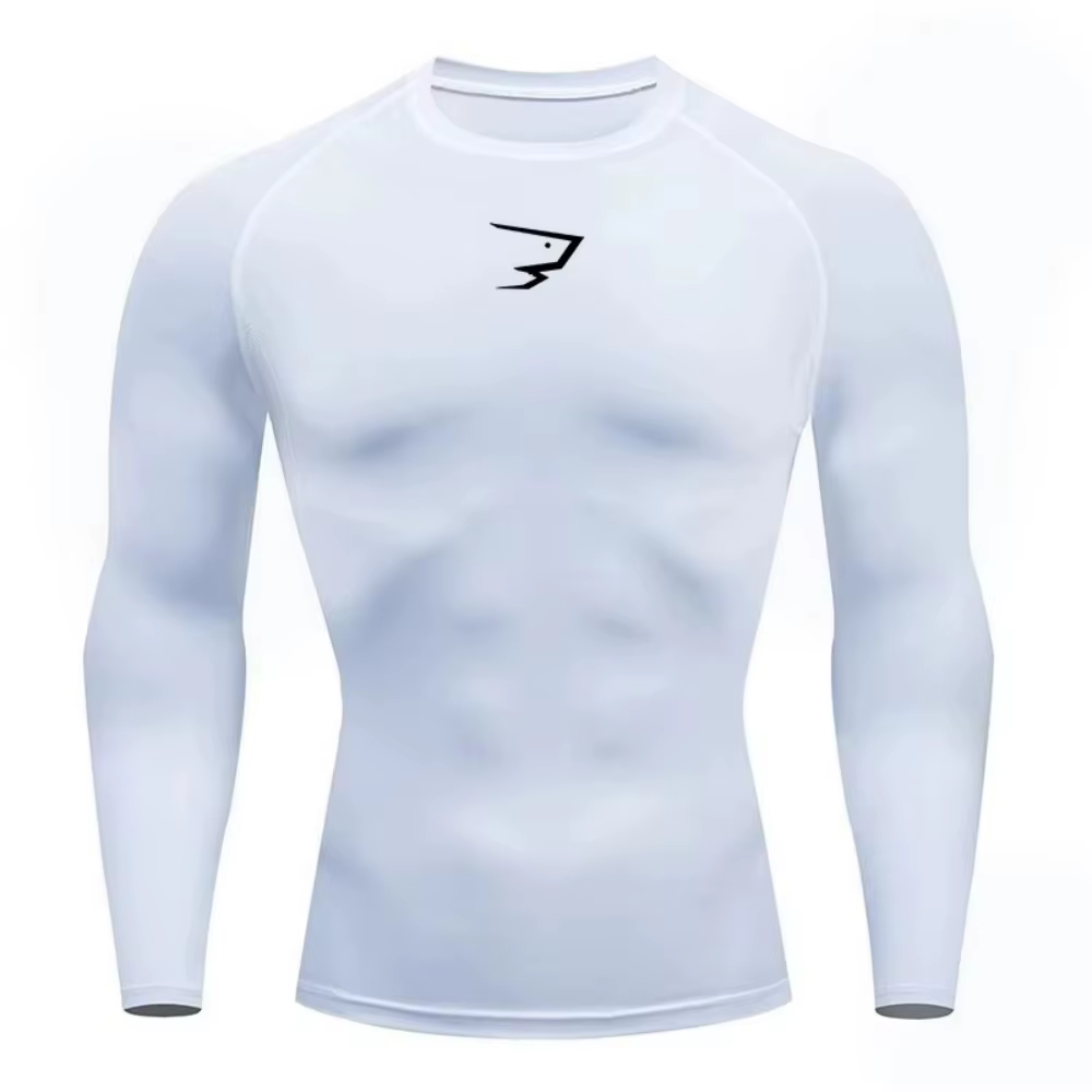 T-shirt de fitness à manches longues pour hommes