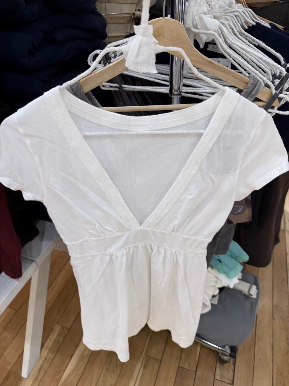 T-shirts longs blancs pliables pour femme