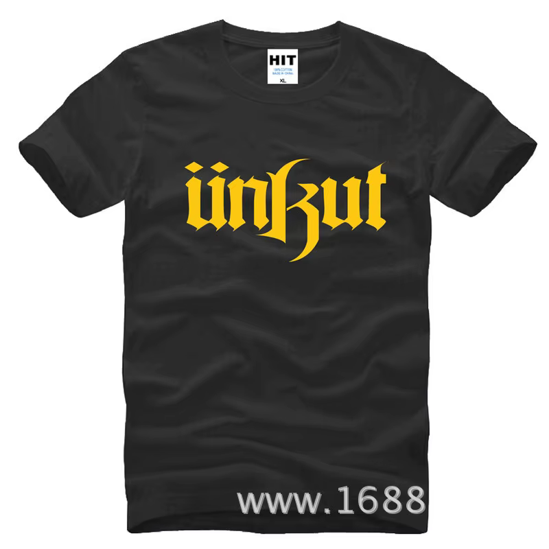Hiphop – T-Shirt Unkut à manches courtes pour homme, en coton, à la mode