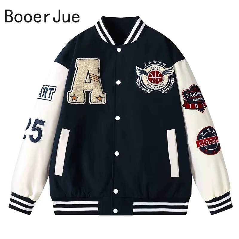 Blouson aviateur de baseball universitaire pour hommes et femmes