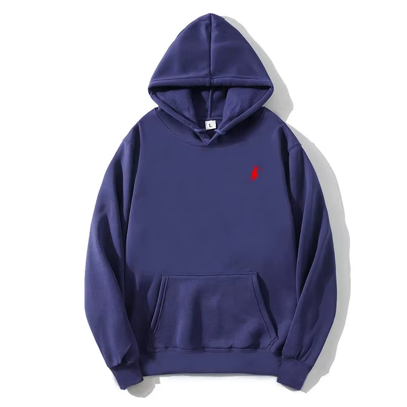 Sweat-shirt à capuche imprimé polo 2026 pour l'automne et l'hiver, unisexe, coupe ample, blanc, décontracté pour couple