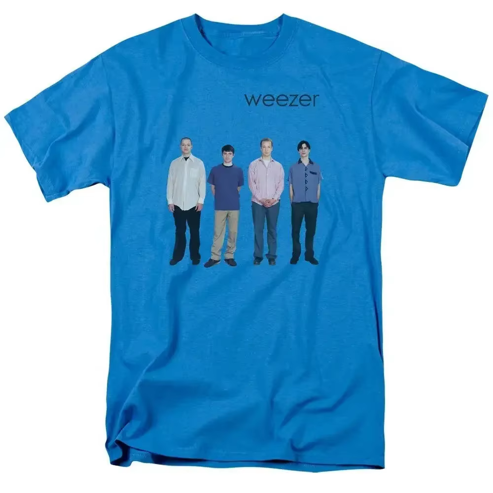 Weezer 1994 album bande impression T-shirt hommes été hip-hop rue décontracté ample