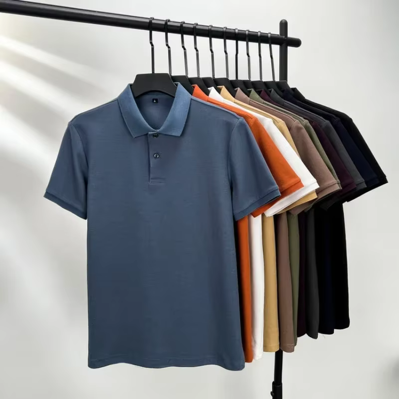 Polo 100% coton pour hommes – T-shirt respirant décontracté d'été