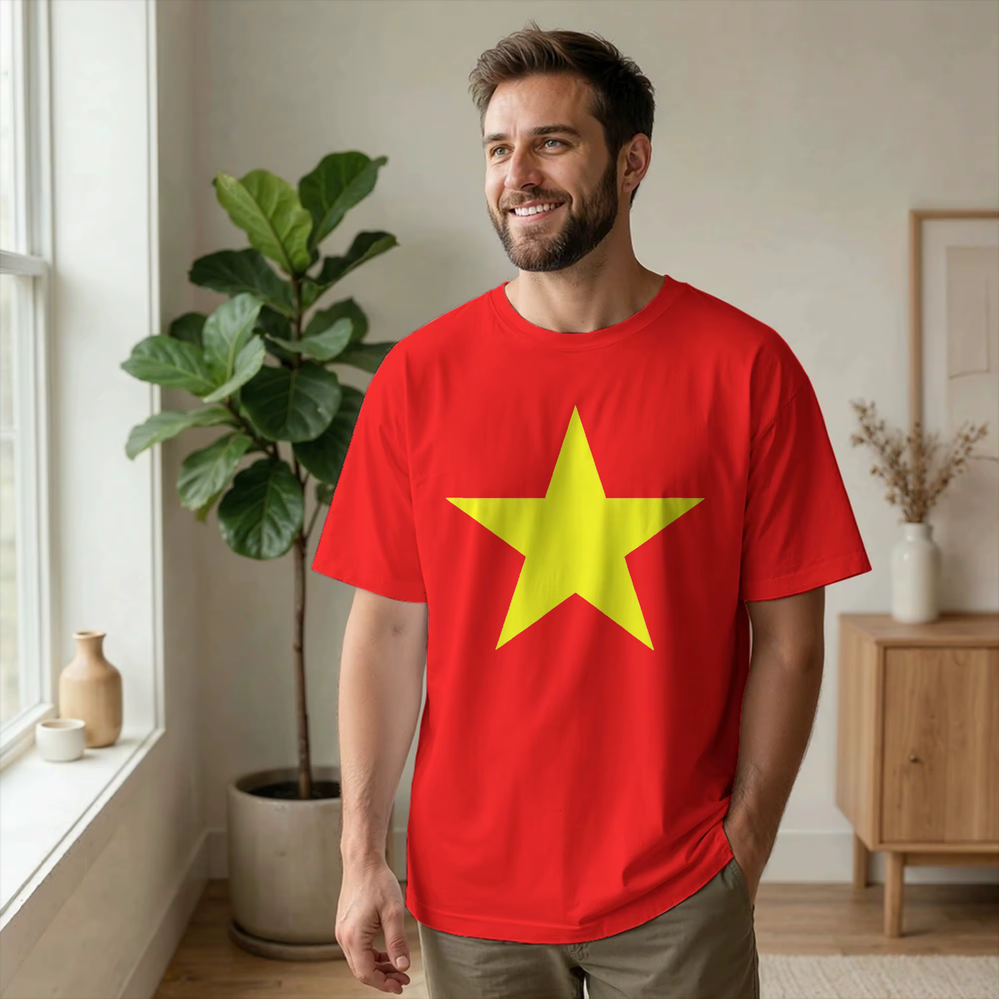 T-shirt pour homme avec drapeau du Vietnam