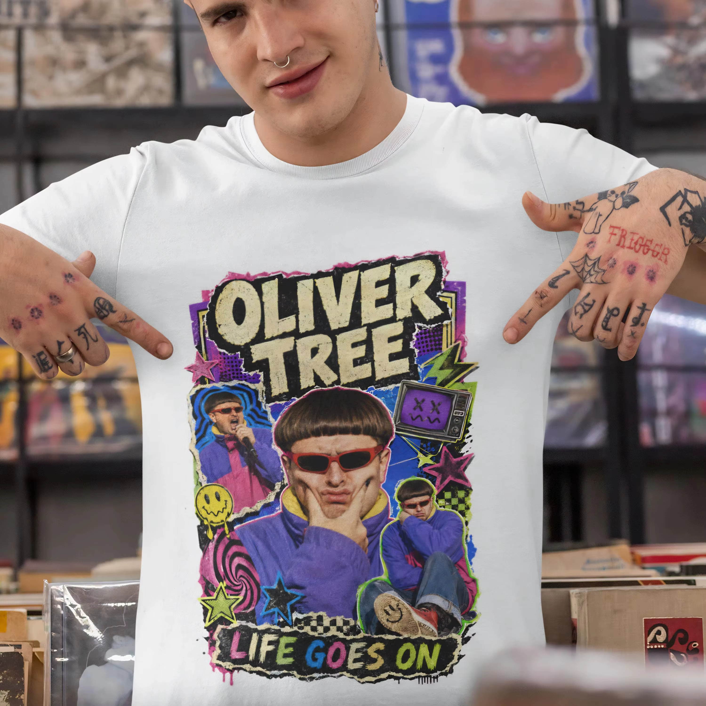 T-shirt commémoratif Oliver Tree - La vie continue
