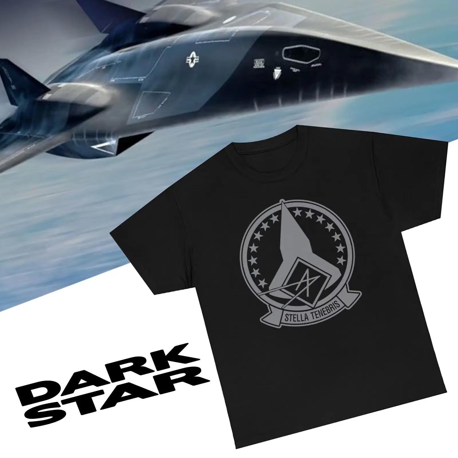 Top Gun - Maverick - Dark Star - Sr72 - Avion - T-shirt - Stella Tenebris