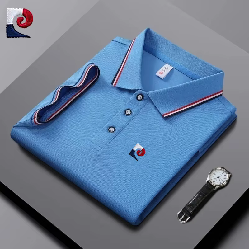 Polo d'été avec logo brodé de haute qualité pour hommes