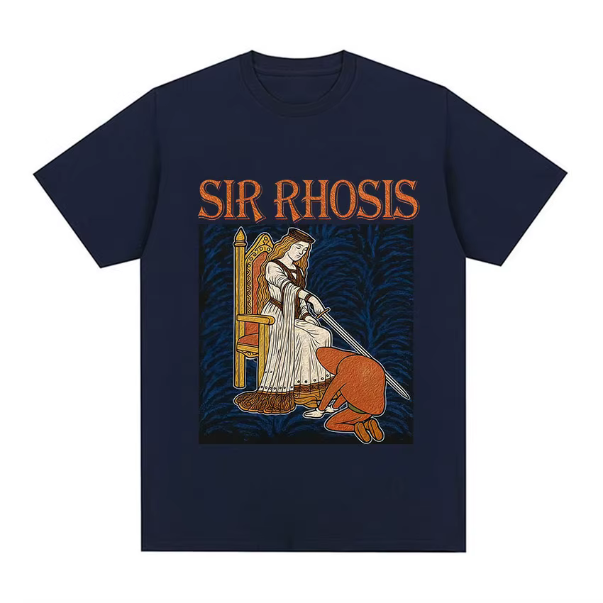 Sir Rhosis T-shirt médiéval drôle ivre chevalier Meme graphique