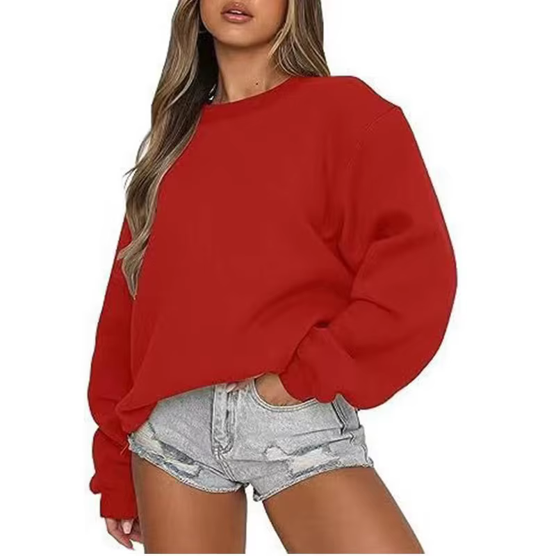 Automne hiver femmes hauts Simple solide