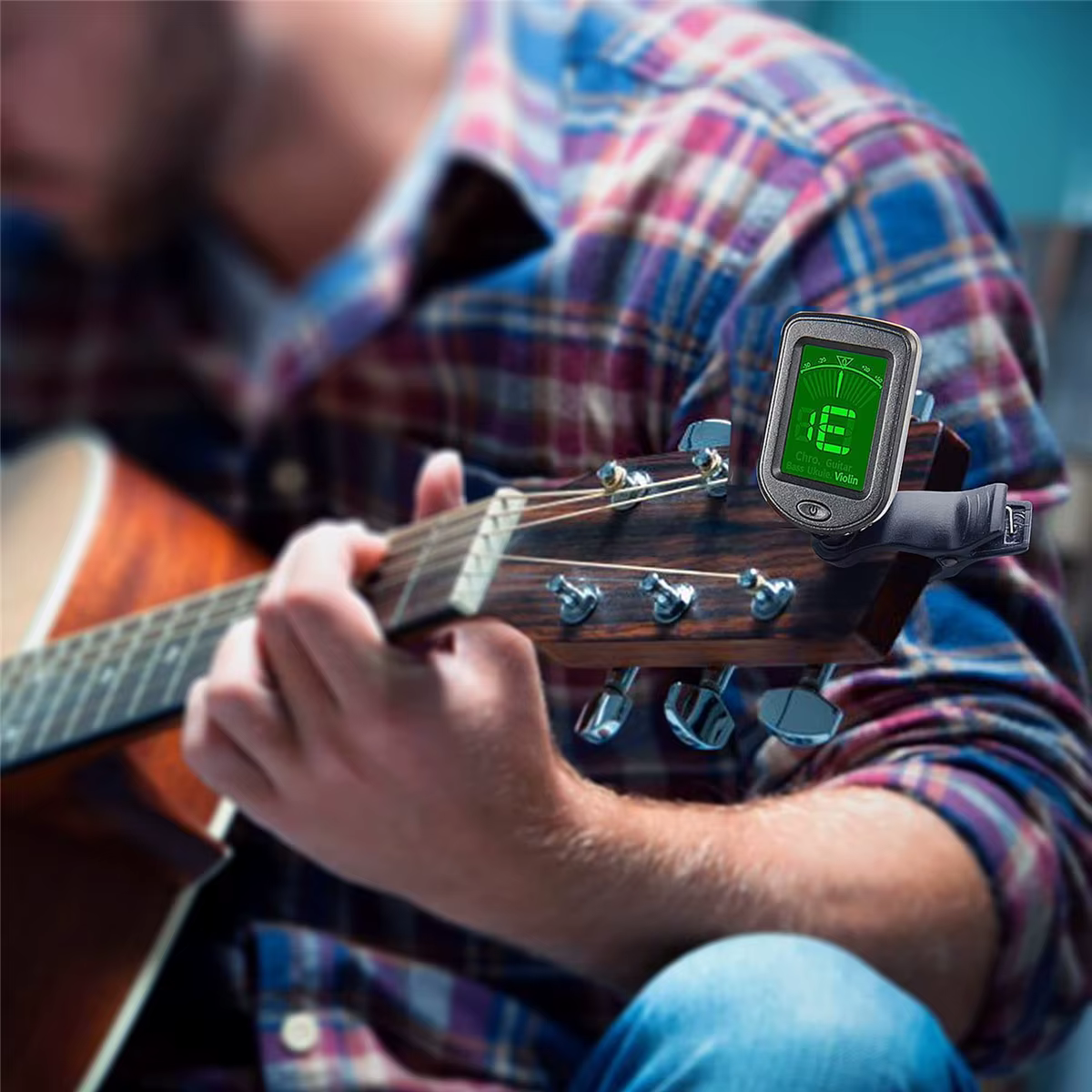 Accordeur de guitare pour tous les instruments Clip