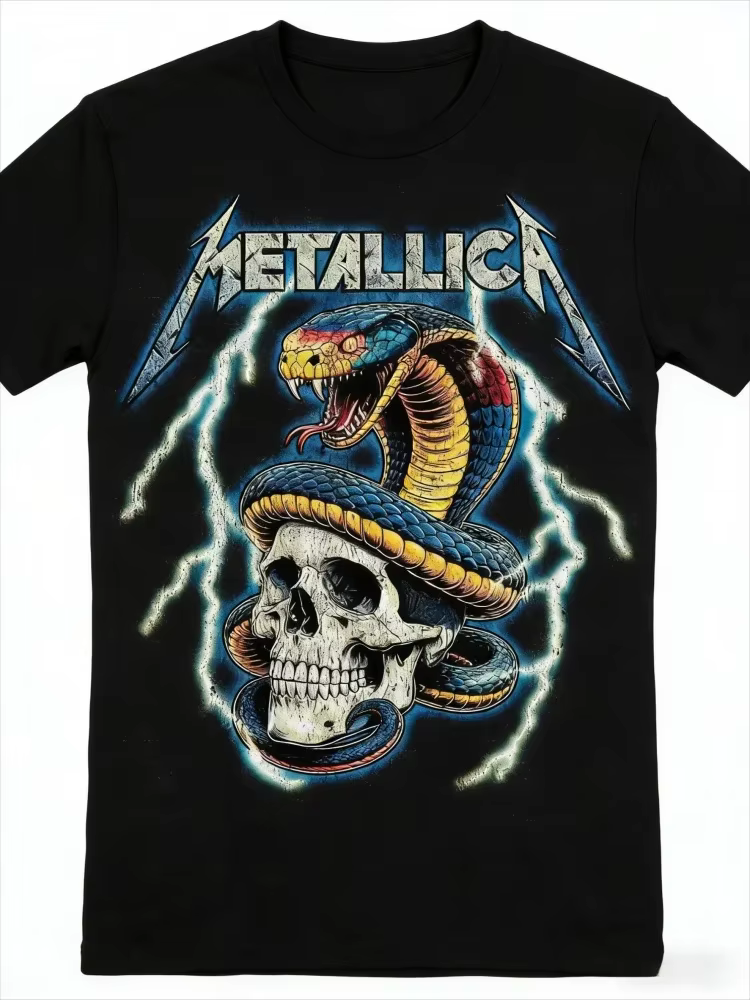 T-shirt avec impression graphique de la couverture du nouvel album METALLICA