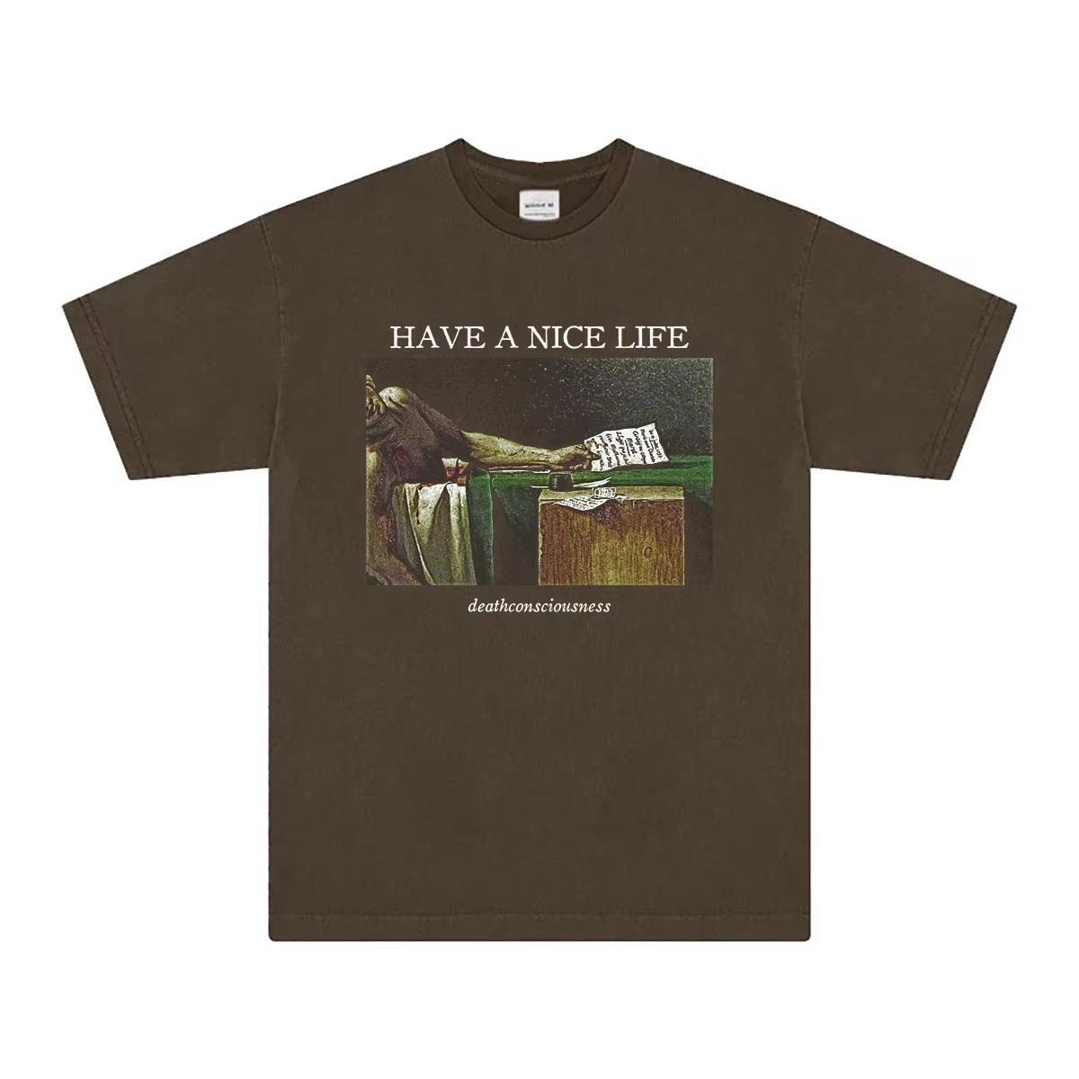 Avoir une belle vie t-shirt Deathconsciousness Shoegaze Post Punk imprimé coton été manches courtes unisexe graphique chemise haute