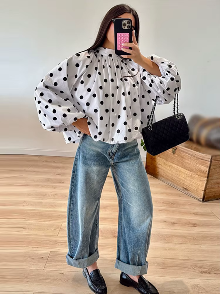 Hauts pour femmes à pois