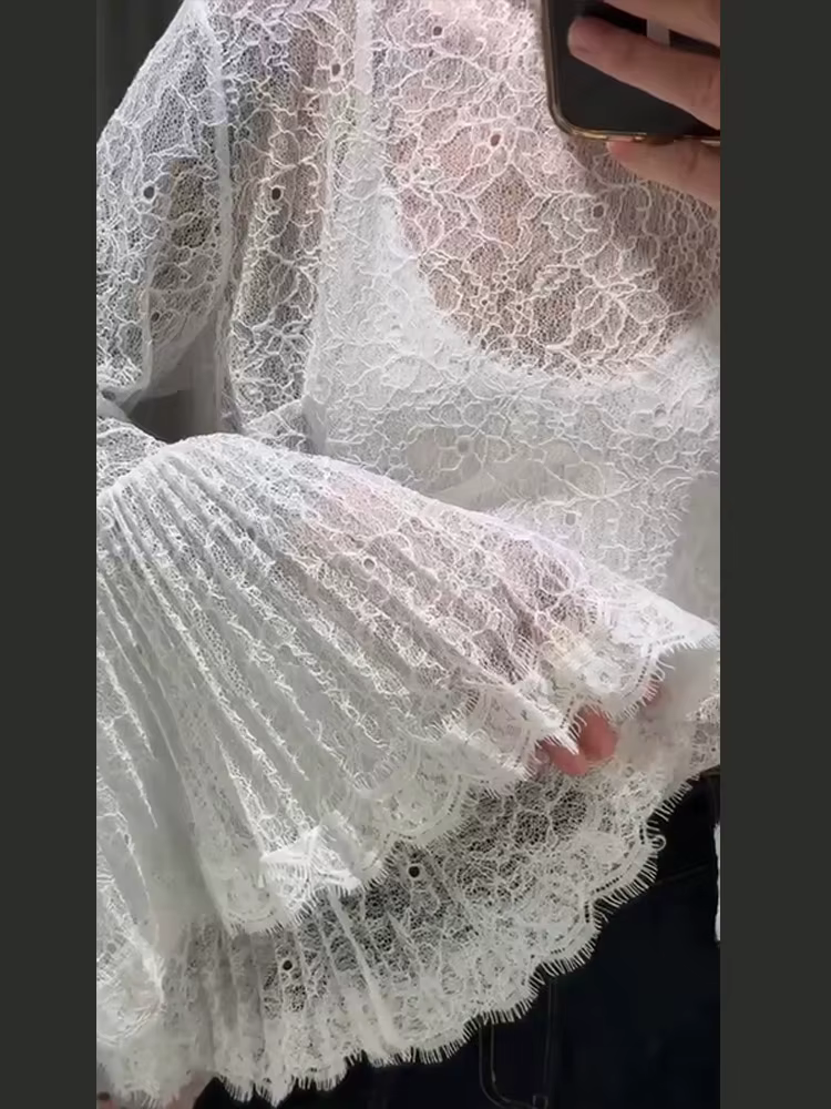 Chemisier élégant transparent pour femme