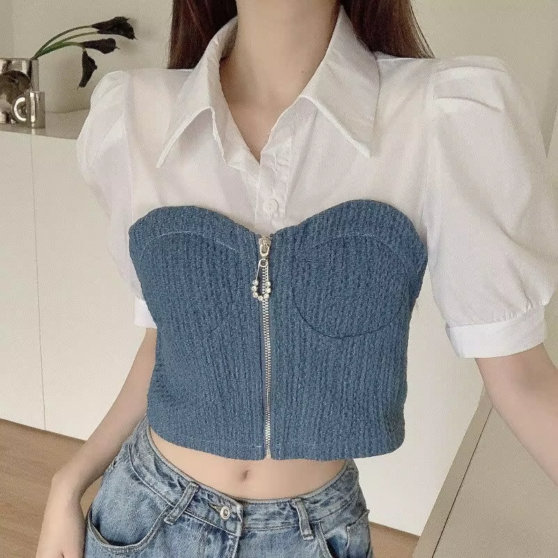 Chemise à col Polo de tempérament français