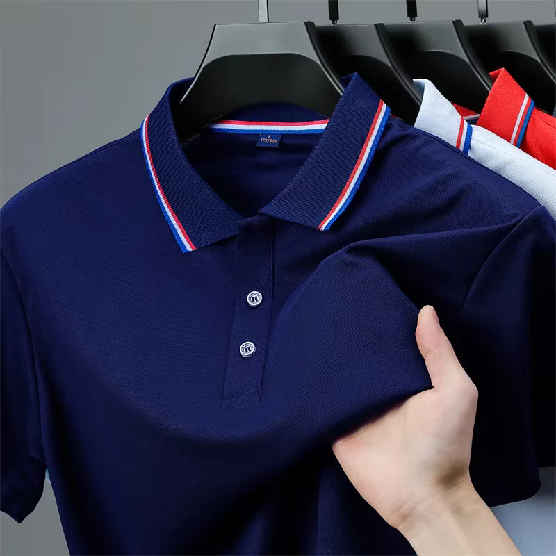 Polo décontracté à manches courtes pour hommes