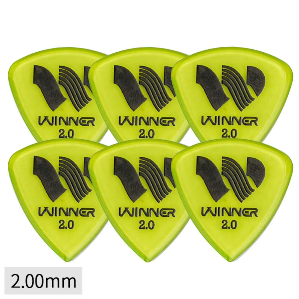 Plectres de guitare électrique antidérapants de 2.0MM d'épaisseur, 6 pièces, grands plectres triangulaires, accessoires de jeu de guitare