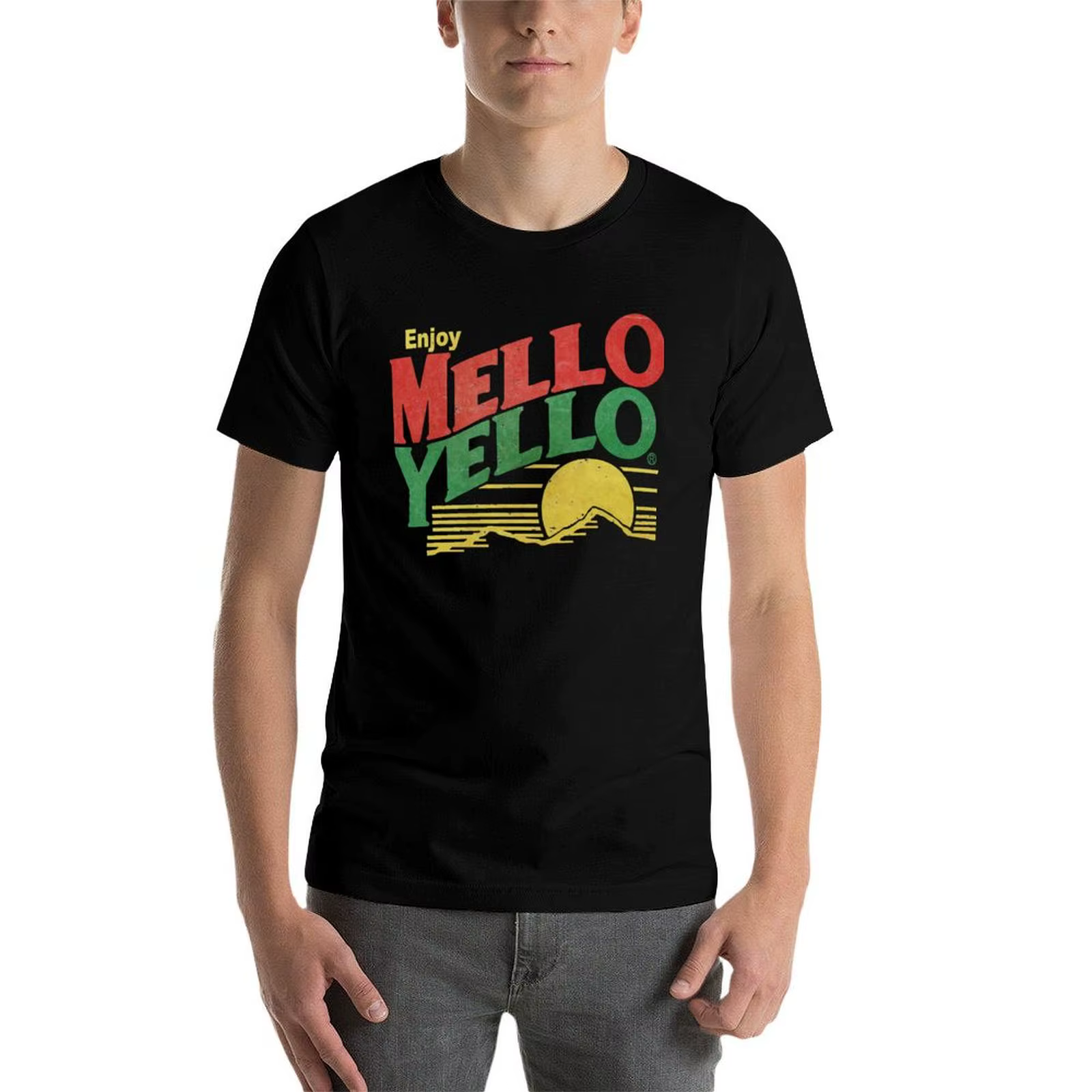 T-shirt Mello Yello décontracté à imprimé graphique