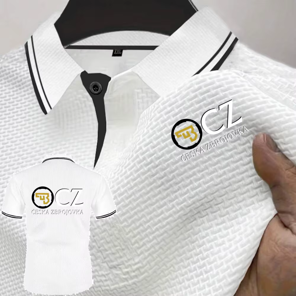 Polos CZ Ceska Zbrojovka armes à feu hommes glace soie Cool Fit hauts t-shirt Chic jeunesse