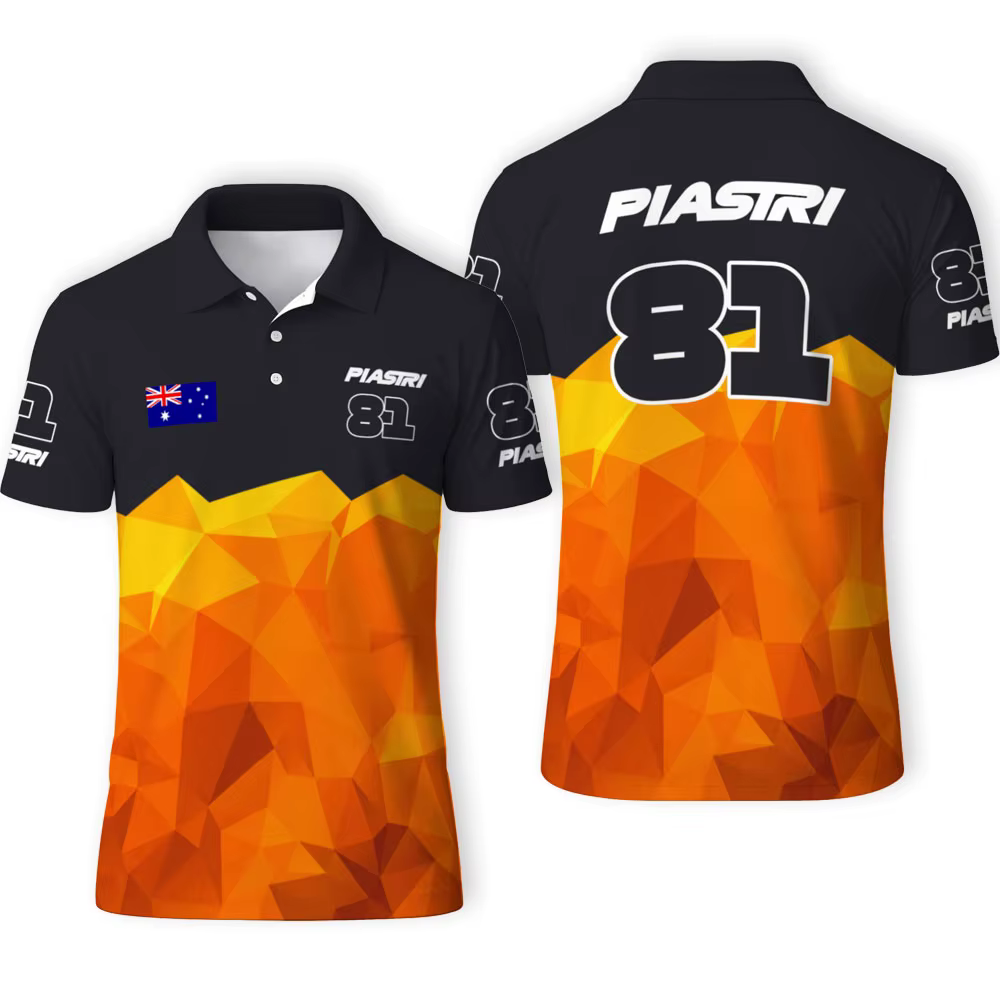Polo d'été pour hommes Oscar Piastri 81 Driver Fans 2026 Nouveaux Polos de sport pour femmes T-shirts à manches courtes Vêtements pour hommes
