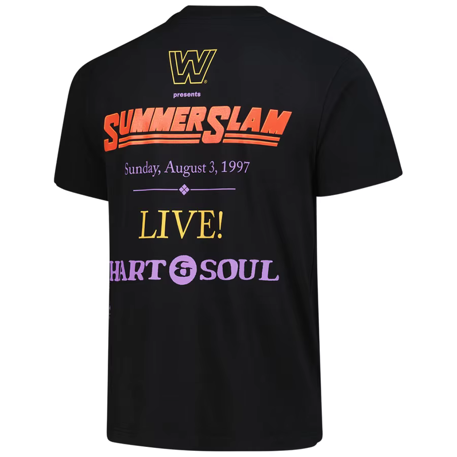 T-shirt graphique vintage noir Bret Hart Hart&Soul pour homme – Tendance mode classique