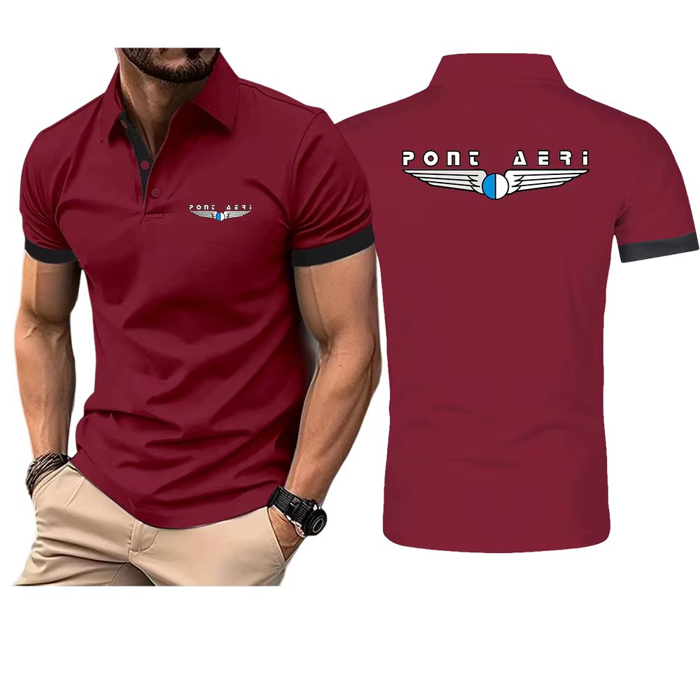 Polo basique pour homme Disco Logo Pont Aeri CH