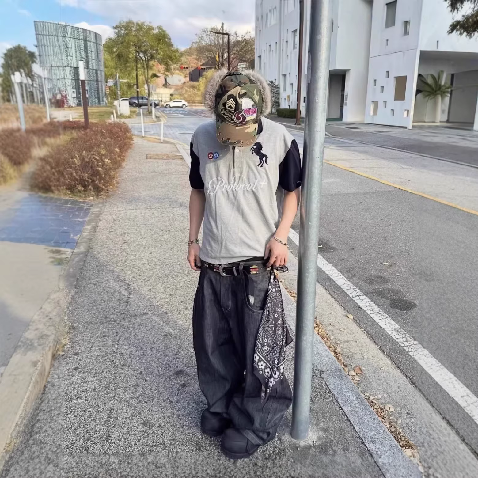 Polo à motif tête de cheval imprimé