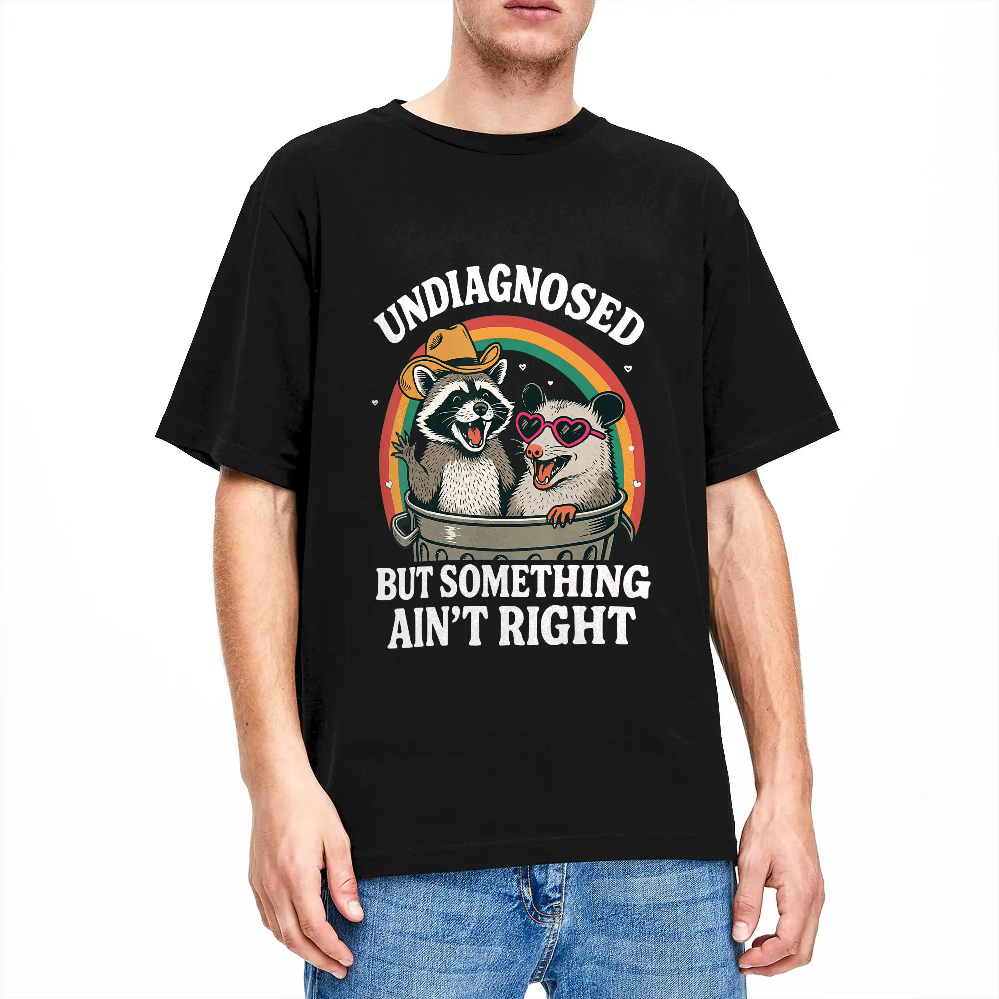 T-shirt pour hommes avec inscription « Undiagnosed But Something Ain't Right »