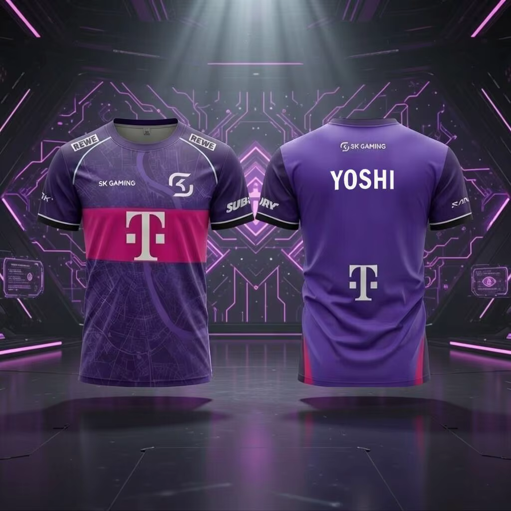 T-shirts personnalisés respirants pour joueurs d'été 2026 SK Gaming Esports Team – Uniforme d'entraînement et de compétition pour hommes et femmes