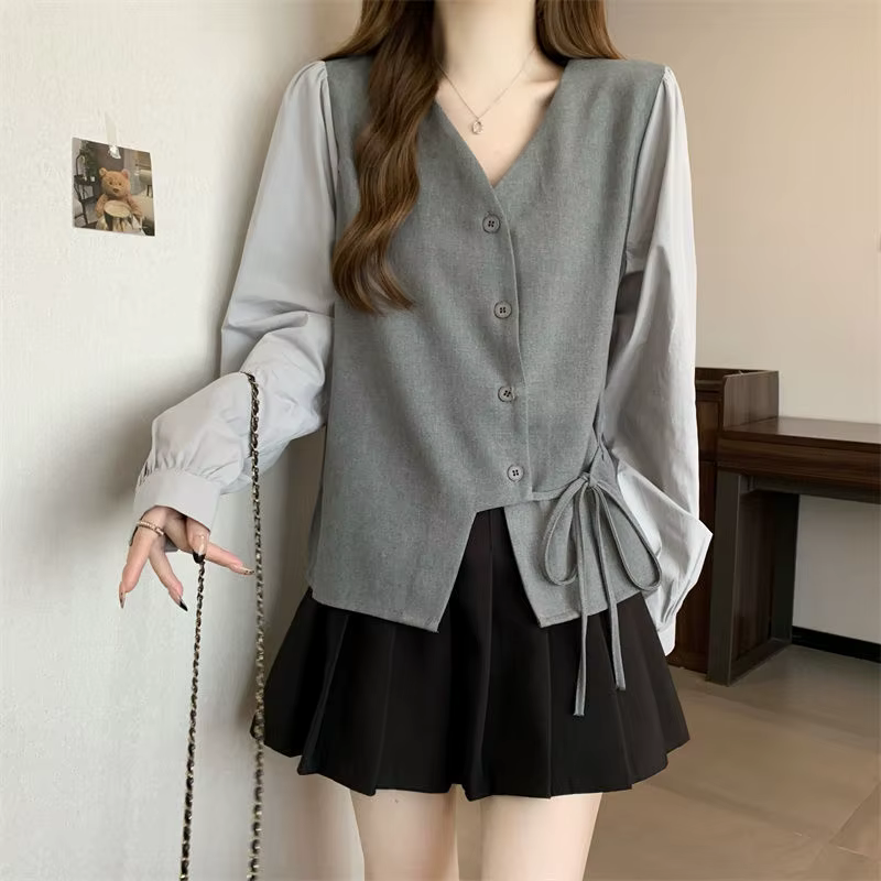 Chemise à nouer sur le devant pour femmes