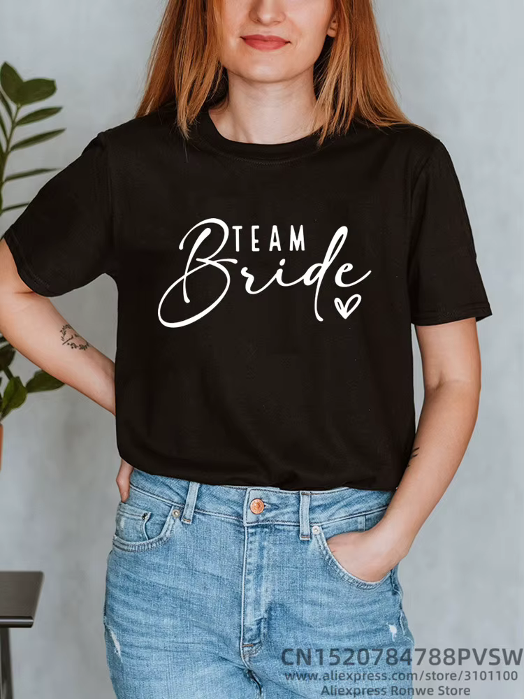 T-shirt Team Bride Coussins Evjf Hen pour femme