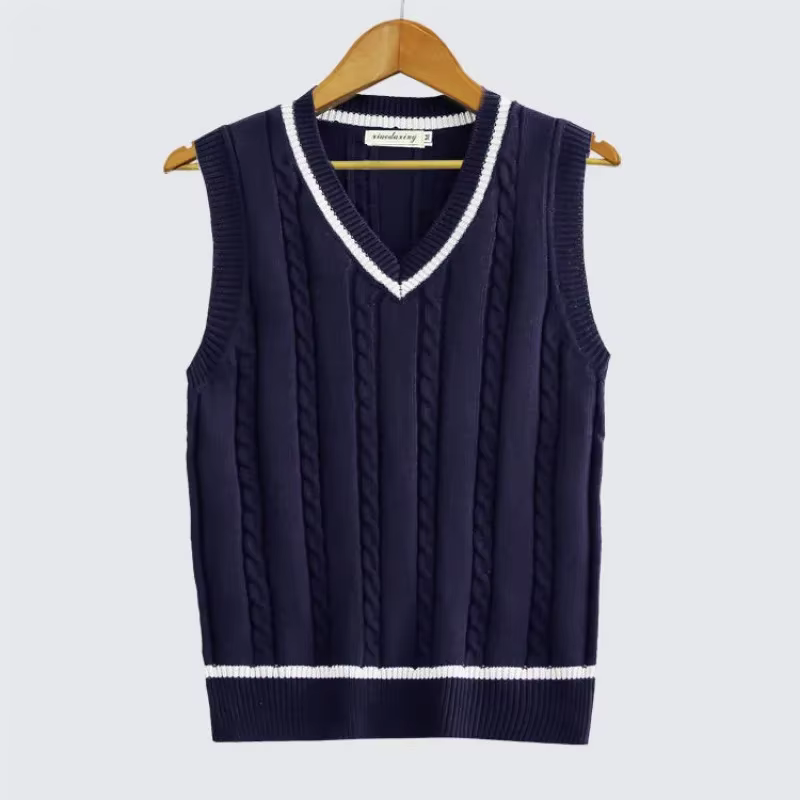 Chandails tricotés blancs rayés pour hommes