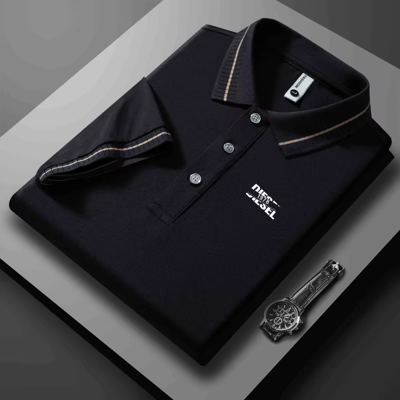 Polo d'été pour homme à manches courtes 2026 – Nouveau modèle décontracté avec poche et revers
