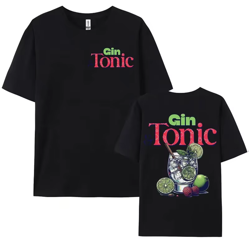 T-shirt graphique drôle GIN & TONIC Meme