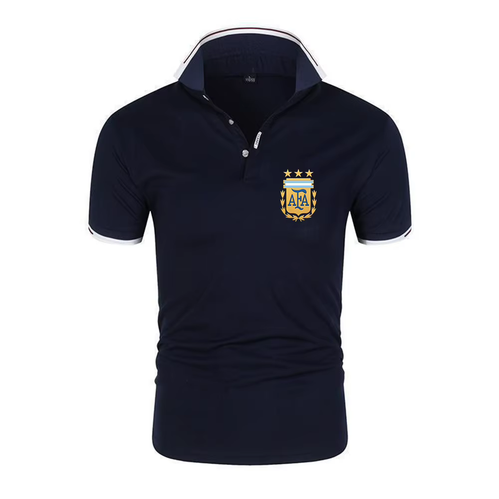 Le nouveau polo six couleurs pour hommes d'Argentine convient à l'été et présente des manches courtes en coton avec un design tendance.
