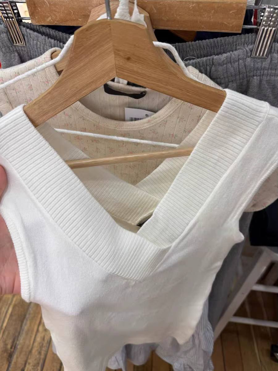 Débardeur tricoté blanc pour femme