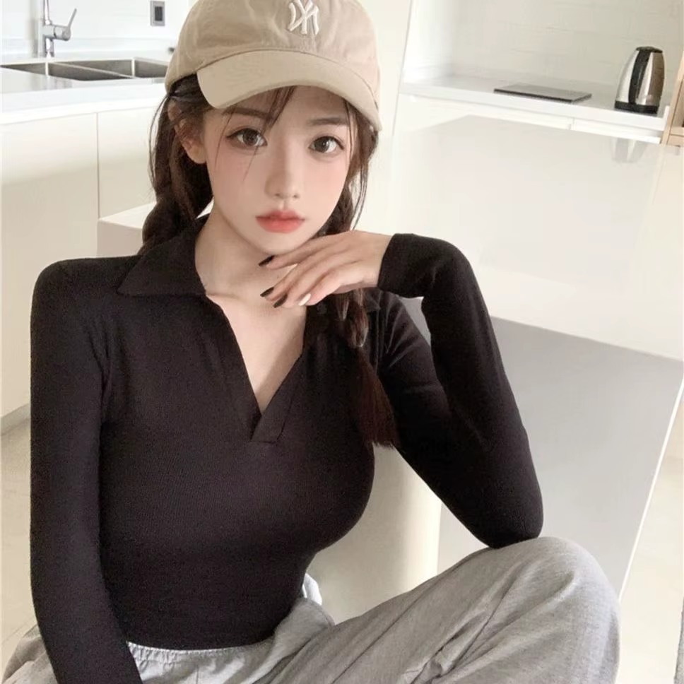 Top court sexy en polyester pour femme