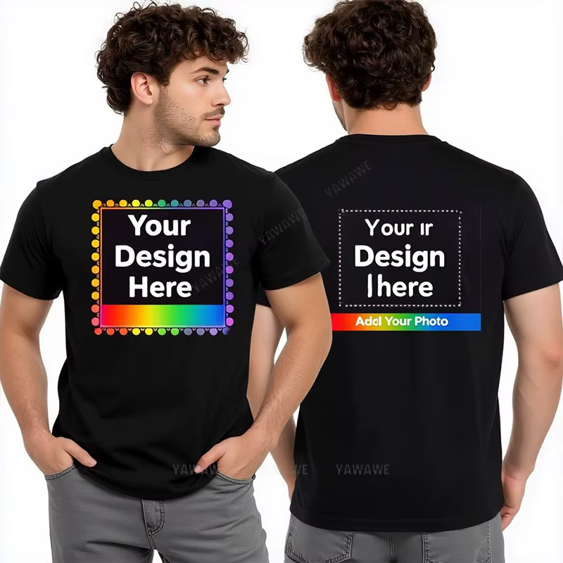T-shirt homme personnalisé sur mesure fait votre propre texte ici