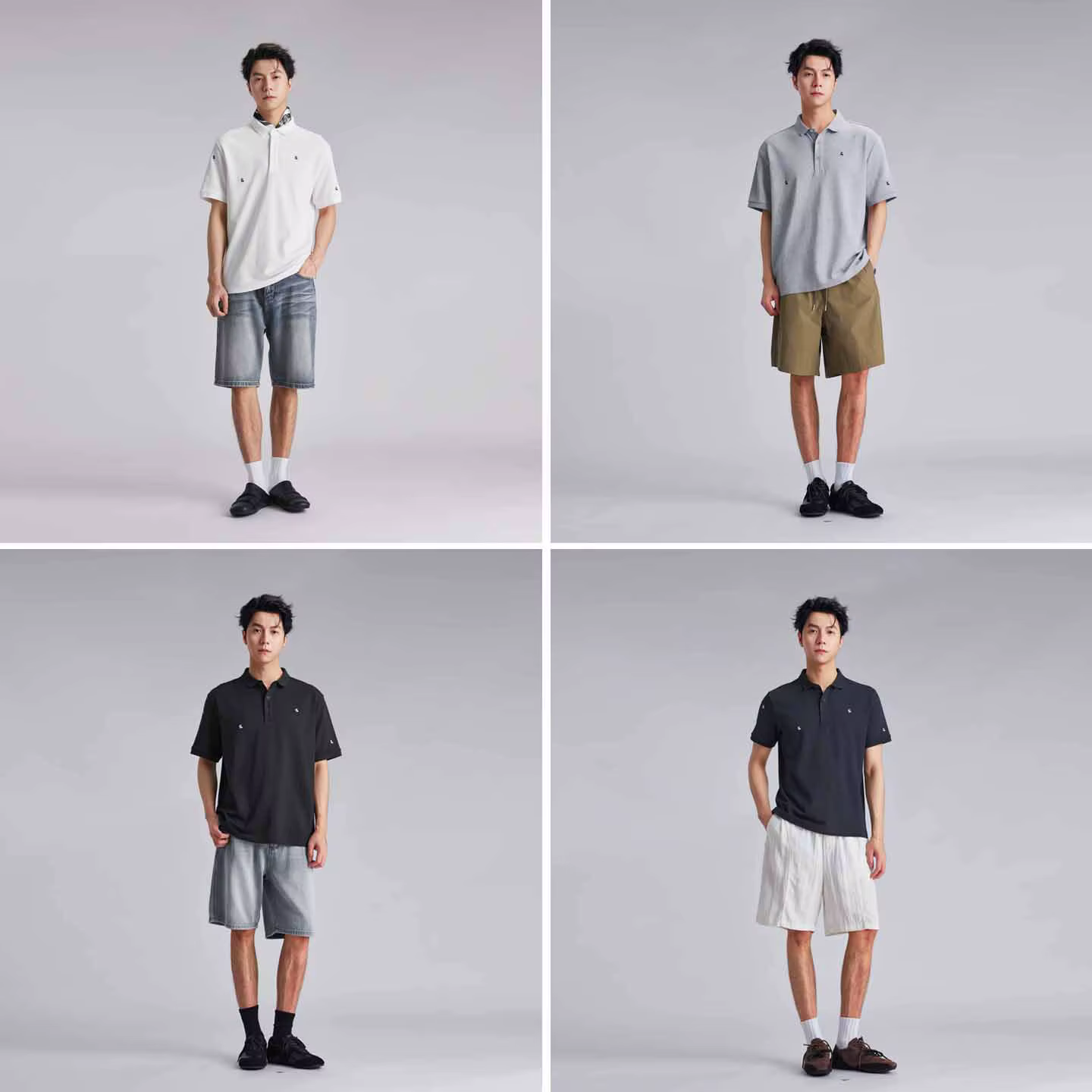 Polo pour homme avec broderie de petit logo raffiné