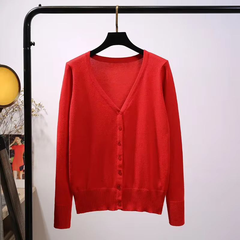 Pull court tricoté à manches longues pour femmes