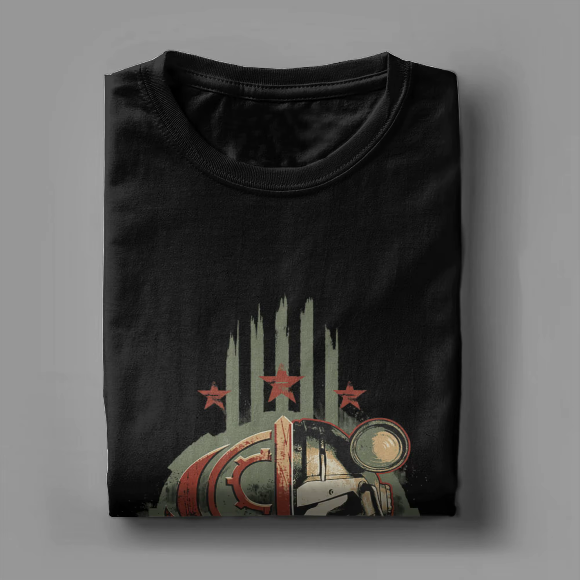 T-shirt en coton pour hommes Brotherhood of Steel Helmet Falloutend Game