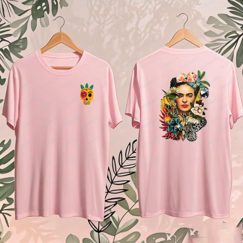 T-shirt imprimé Frida Kahlo Art Botanique